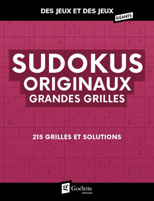 Des jeux et des jeux – Sudokus originaux grandes grilles