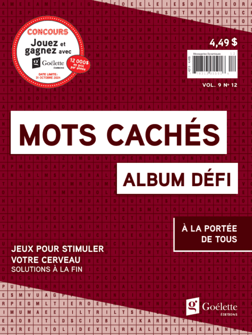 Album défi mots cachés Vol. 9 N°12