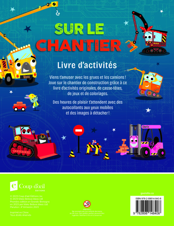 Sur le chantier - Jeux et autocollants avec yeux mobiles – Image 2