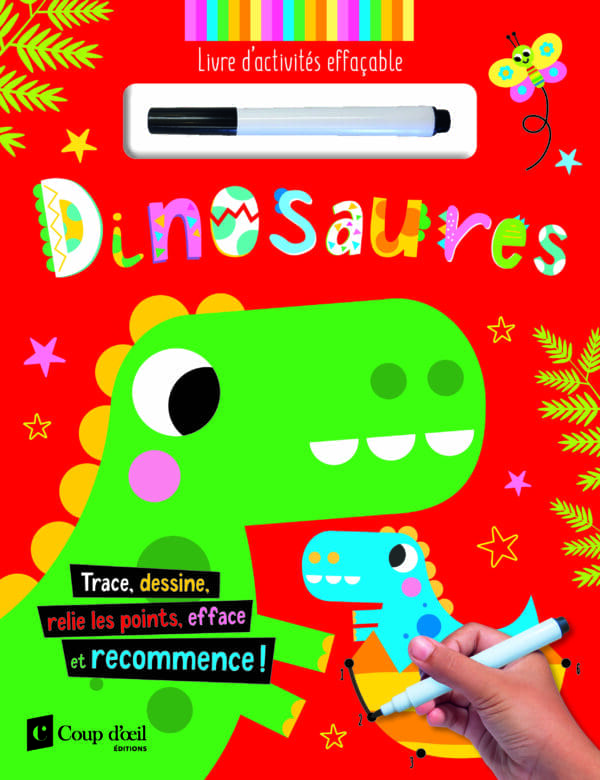 Livre d'activités effaçable - Dinosaures