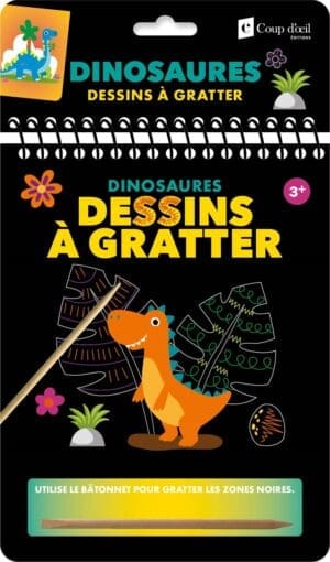 Dessins à gratter - Dinosaures