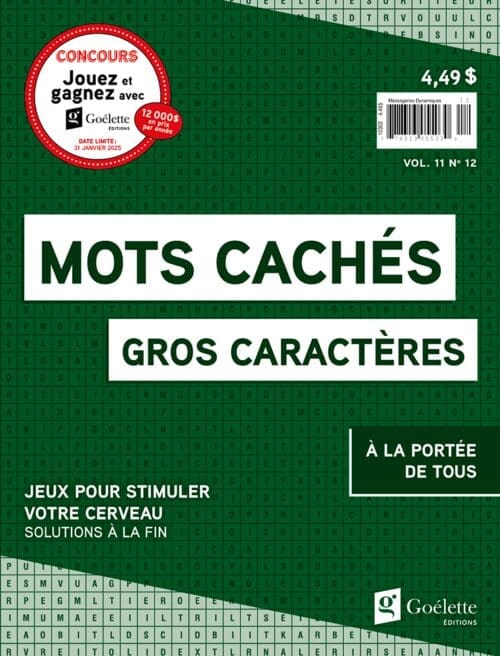 Gros caractères – Mots cachés V11 N12