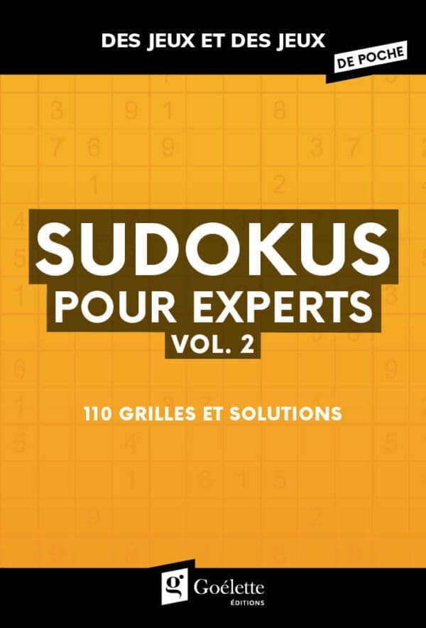 Des jeux et des jeux de poche - Sudokus pour experts vol. 2