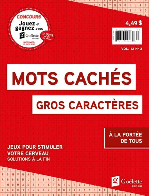 Gros caractères – Mots cachés V12 N3