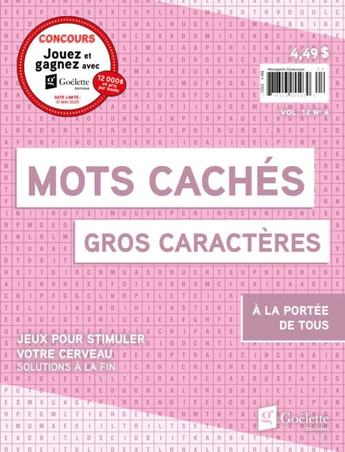 Gros caractères – Mots cachés V12 N4