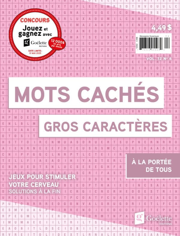 Gros caractères - Mots cachés V12 N4