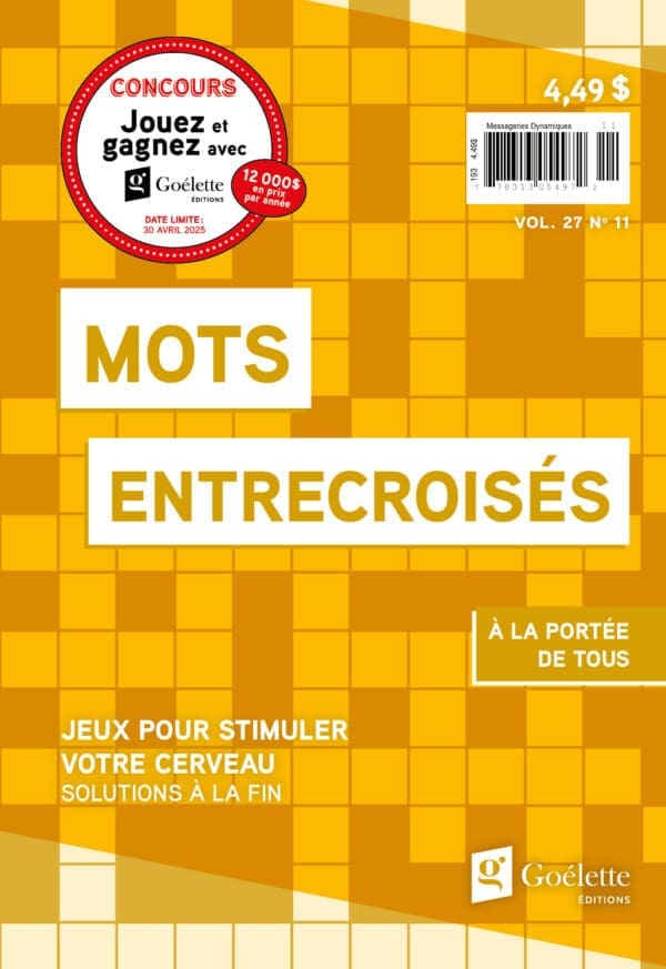 Mots entrecroisés V27 N11