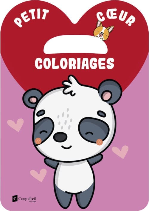 Coloriages Petit cœur – Pandas