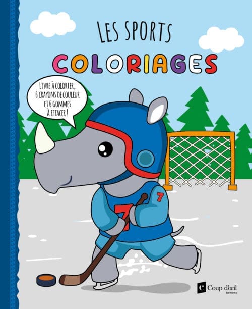 Coloriages avec crayons – Les sports