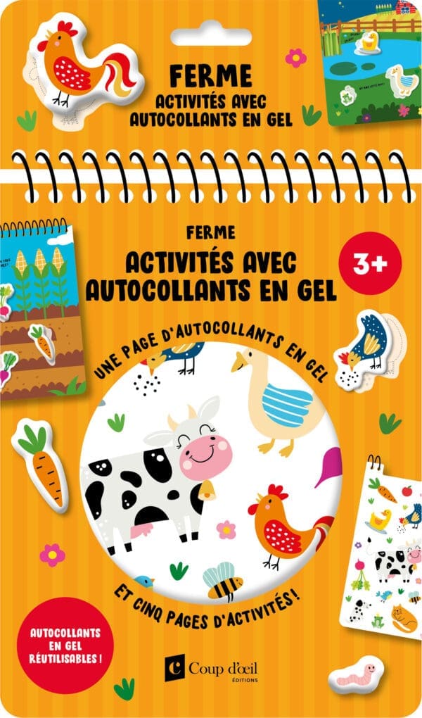 Activités avec autocollants en gel - Ferme