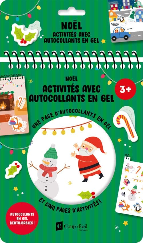 Activités avec autocollants en gel – Noël