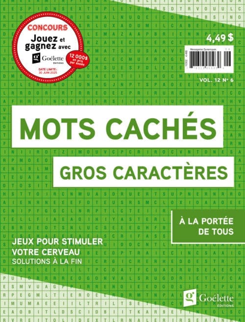 Gros caractères – Mots cachés V12 N6