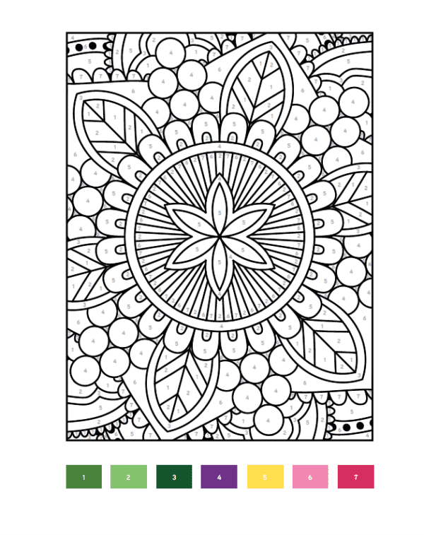 Coloriages par numéros - Mandalas - Image 3