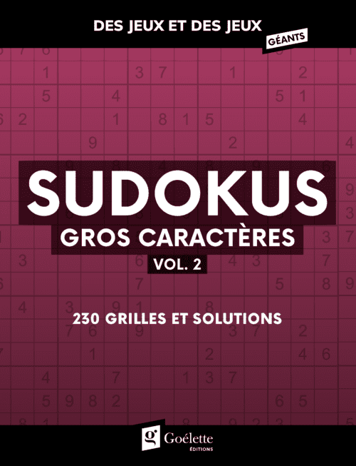 Des jeux et des jeux gros caractères – Sudokus vol. 2