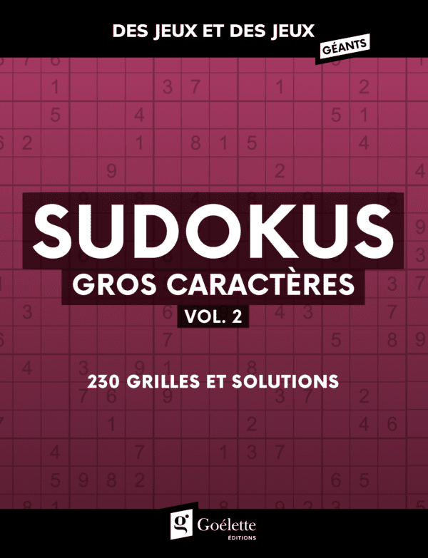 Des jeux et des jeux gros caractères - Sudokus vol. 2